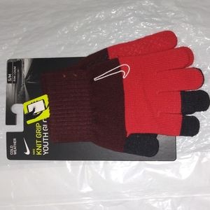 Nike cold weather knit grip youth gloves
